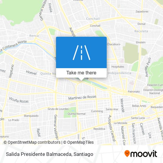 Salida Presidente Balmaceda map