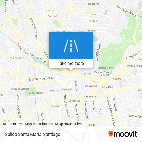 Salida Santa María map