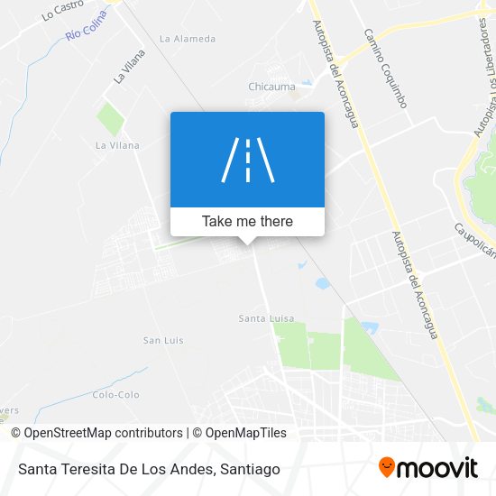 Santa Teresita De Los Andes map