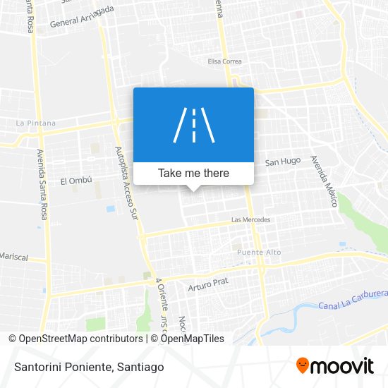 Mapa de Santorini Poniente