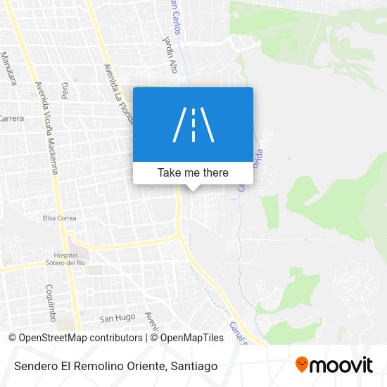 Mapa de Sendero El Remolino Oriente