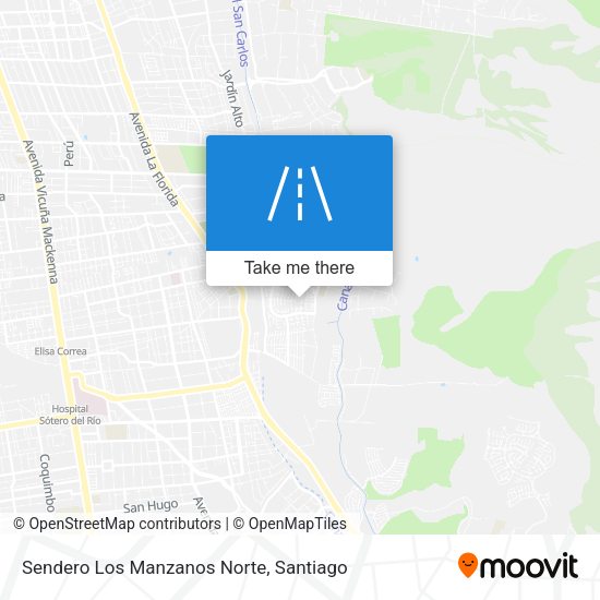 Sendero Los Manzanos Norte map