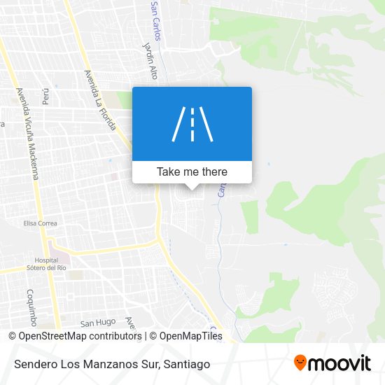 Mapa de Sendero Los Manzanos Sur