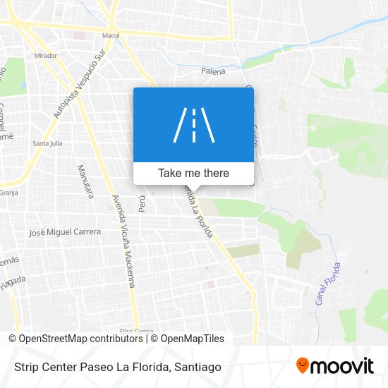 Mapa de Strip Center Paseo La Florida