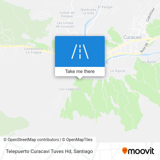 Telepuerto Curacaví Tuves Hd map