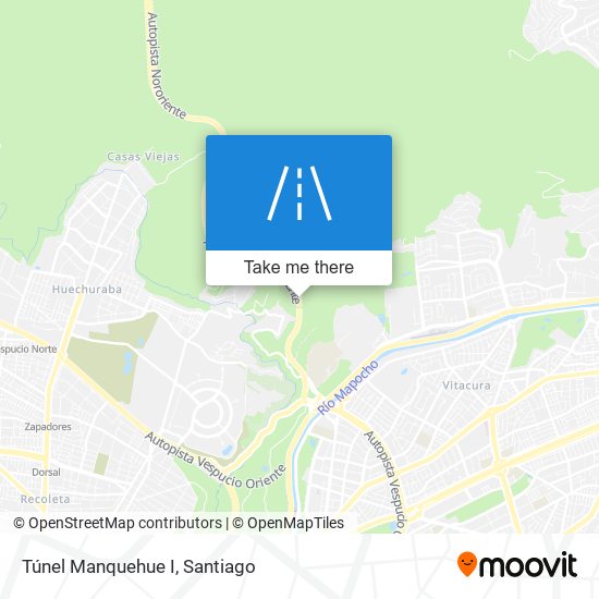 Túnel Manquehue I map