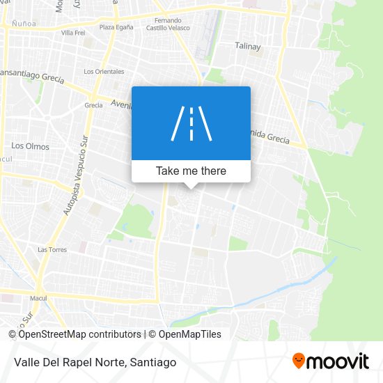 Valle Del Rapel Norte map