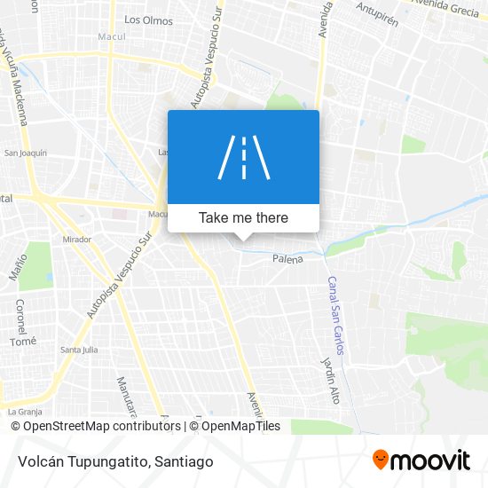 Volcán Tupungatito map