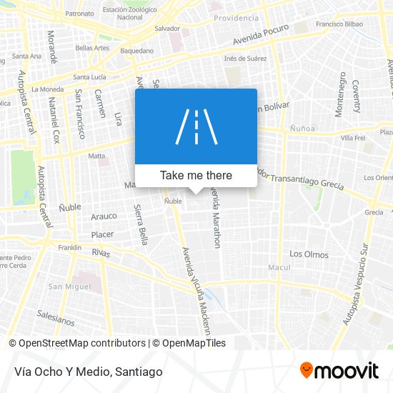 Vía Ocho Y Medio map