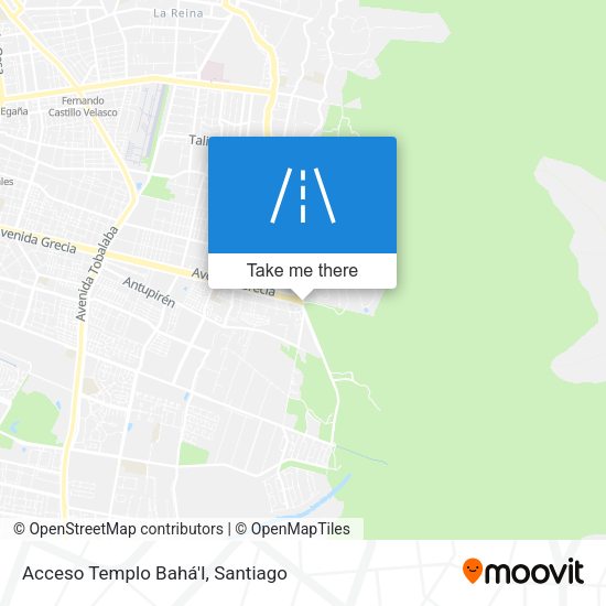 Acceso Templo Bahá'I map