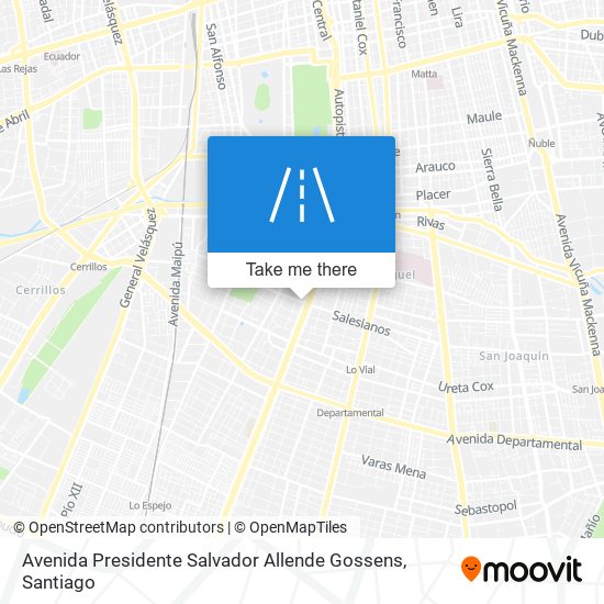 Avenida Presidente Salvador Allende Gossens map