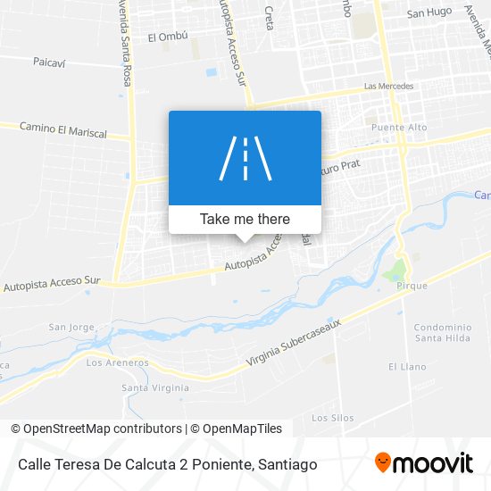 Mapa de Calle Teresa De Calcuta 2 Poniente