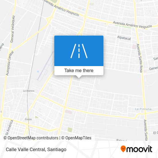 Calle Valle Central map