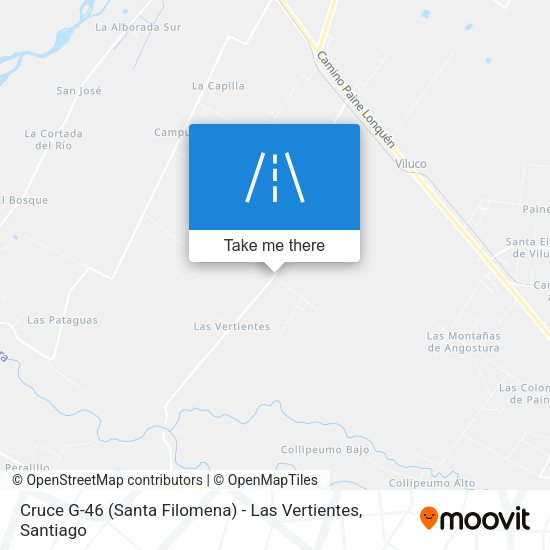 Cruce G-46 (Santa Filomena) - Las Vertientes map