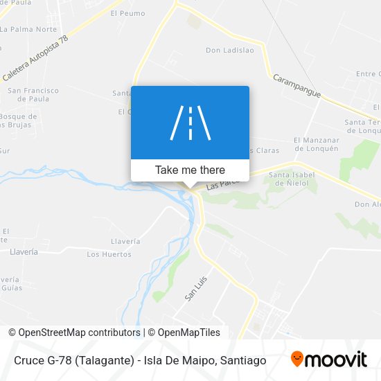 Cruce G-78 (Talagante) - Isla De Maipo map