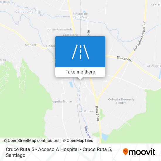 Cruce Ruta 5 - Acceso A Hospital - Cruce Ruta 5 map