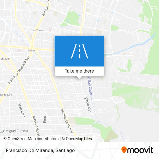 Francisco De Miranda map