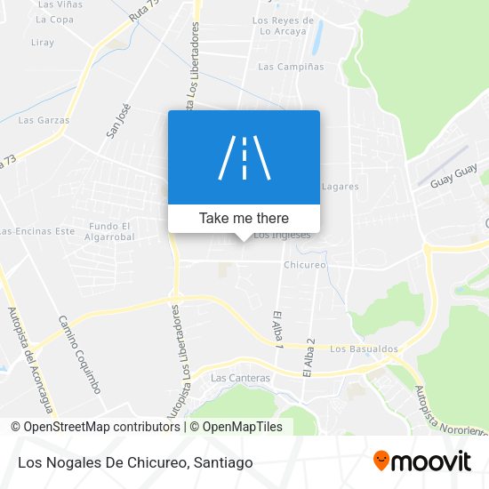 Los Nogales De Chicureo map