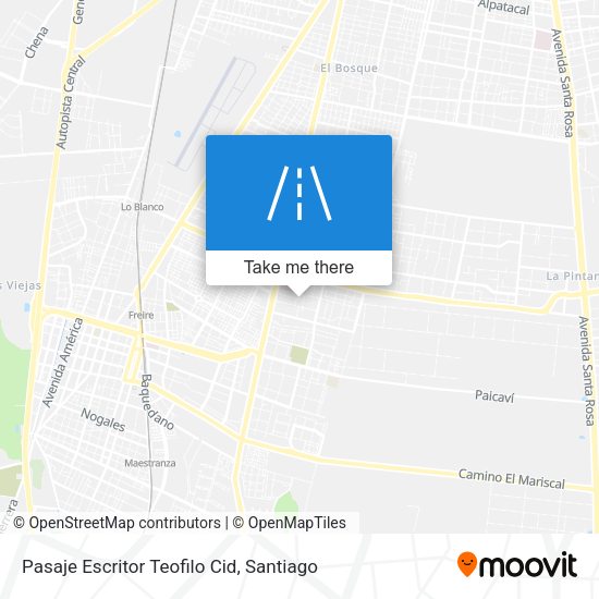 Mapa de Pasaje Escritor Teofilo Cid
