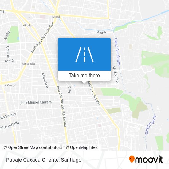 Mapa de Pasaje Oaxaca Oriente