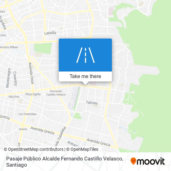 Pasaje Público Alcalde Fernando Castillo Velasco map
