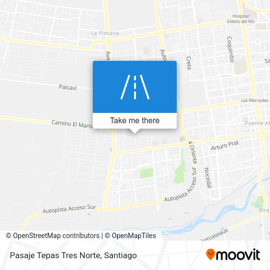 Pasaje Tepas Tres Norte map