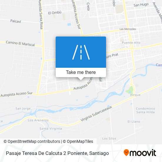 Mapa de Pasaje Teresa De Calcuta 2 Poniente