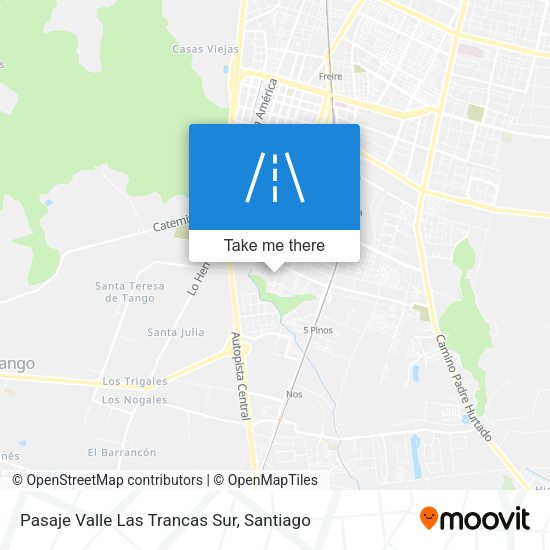Pasaje Valle Las Trancas Sur map