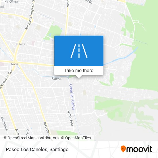 Paseo Los Canelos map