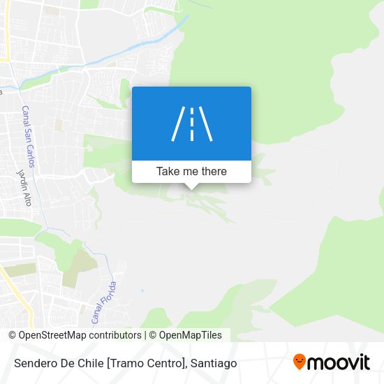 Mapa de Sendero De Chile [Tramo Centro]