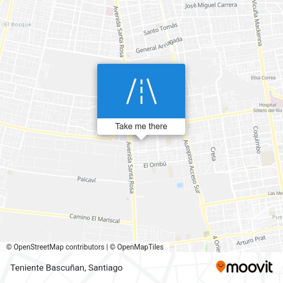 Teniente Bascuñan map