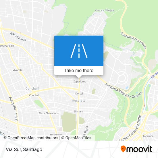 Vía Sur map