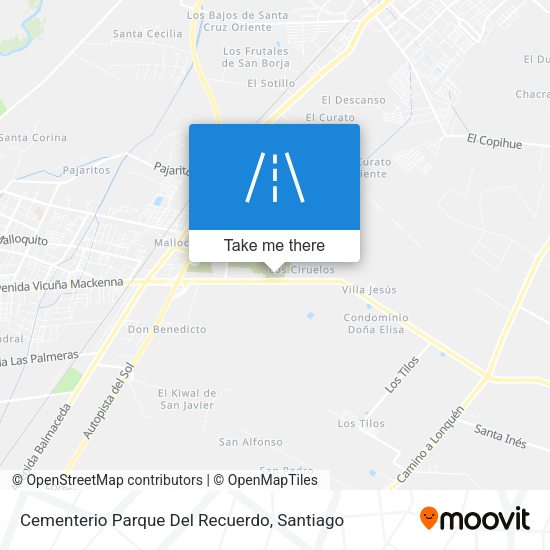 Mapa de Cementerio Parque Del Recuerdo