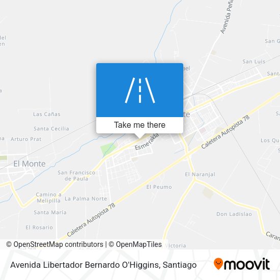 Avenida Libertador Bernardo O'Higgins map