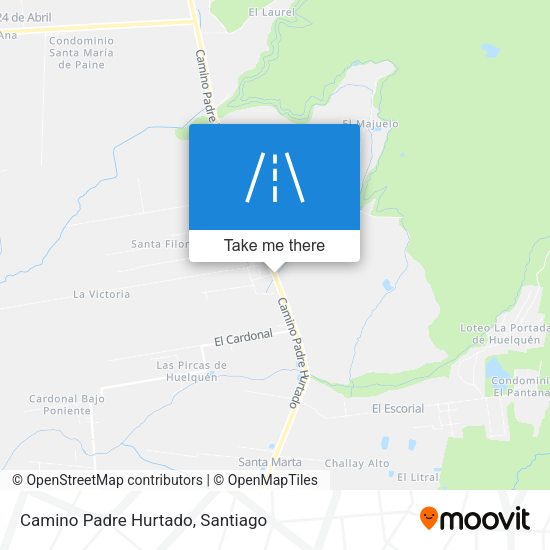 Mapa de Camino Padre Hurtado