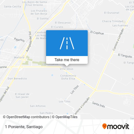 Mapa de 1 Poniente