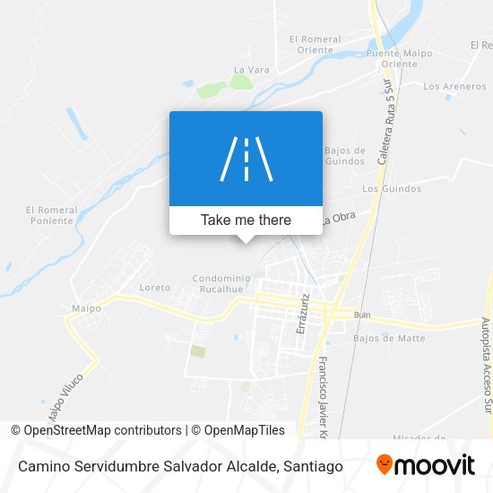 Camino Servidumbre Salvador Alcalde map