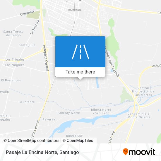Pasaje La Encina Norte map