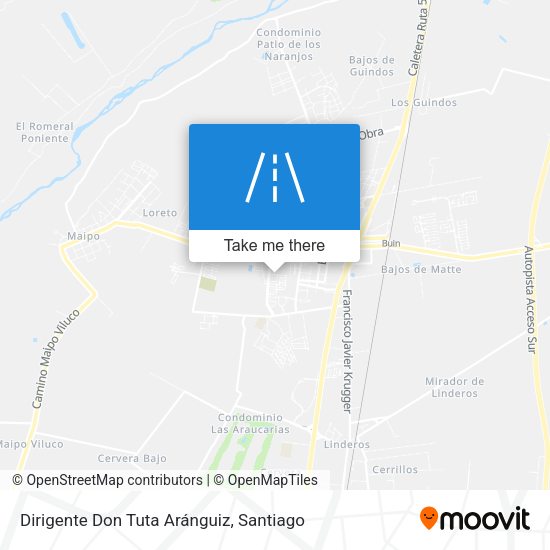 Mapa de Dirigente Don Tuta Aránguiz