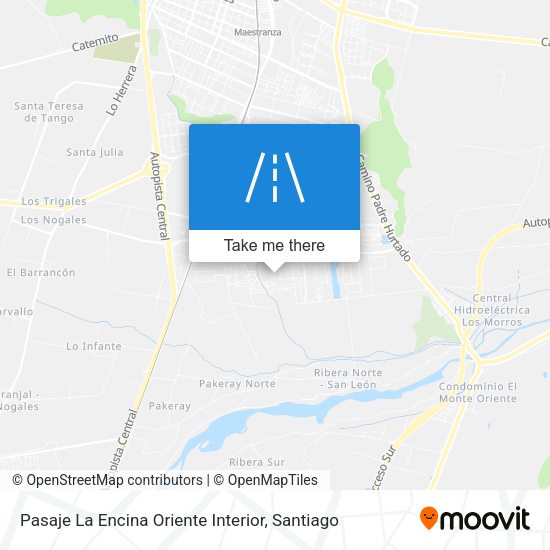 Pasaje La Encina Oriente Interior map