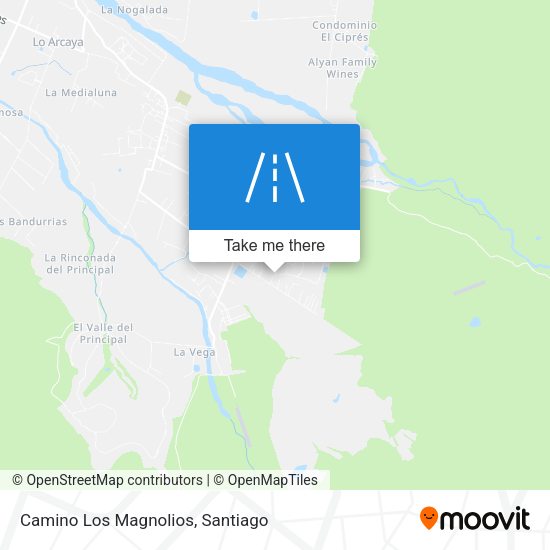 Camino Los Magnolios map