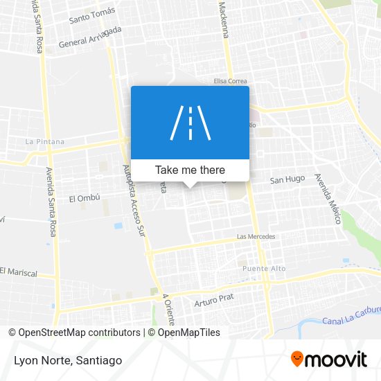 Mapa de Lyon Norte