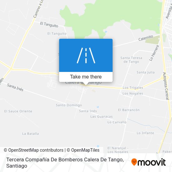 Mapa de Tercera Compañía De Bomberos Calera De Tango