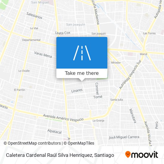 Caletera Cardenal Raúl Silva Henríquez map