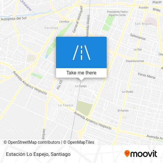 Estación Lo Espejo map