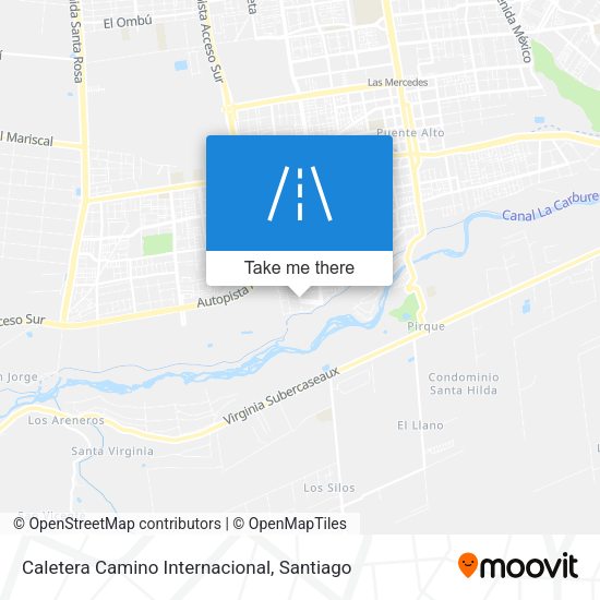 Caletera Camino Internacional map