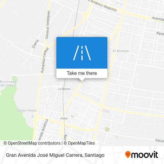 Gran Avenida José Miguel Carrera map