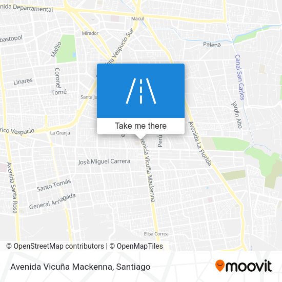 Mapa de Avenida Vicuña Mackenna