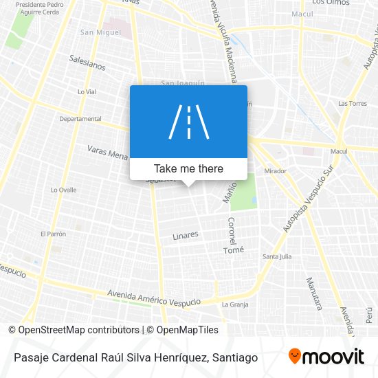 Mapa de Pasaje Cardenal Raúl Silva Henríquez