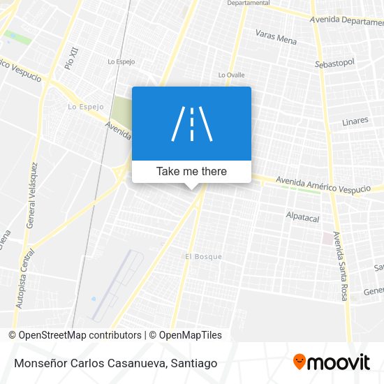 Mapa de Monseñor Carlos Casanueva